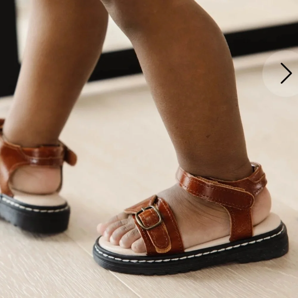 Piper Finn | Lug Soled Sandal in Cognac | 11